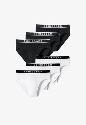 Schiesser 6-PACK - Slip - schwarz weiss