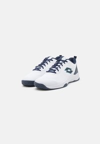 Lotto MIRAGE 600 ALR - Tenisové boty na všechny povrchy - all white/navy blue/clearwater