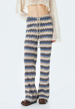 WIDE LEG - Stoffhose - white