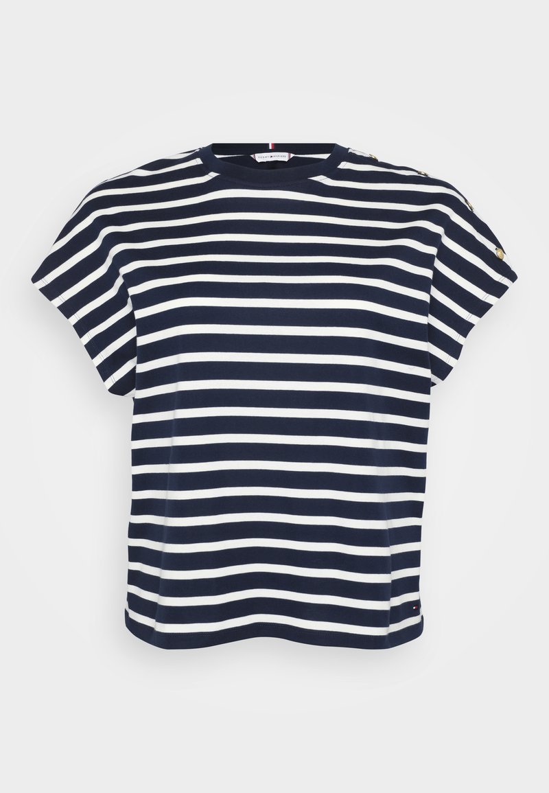 Tommy Hilfiger Curve T-shirt print donkerblauw