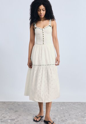 BISHOP EYELET MAXI DRESS - Ranta-asusteet - off-white