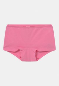 Culotte en coton rose avec une texture lisse, une taille élastique et un design couvrant entièrement. Aucun motif ni accent n'est présent.