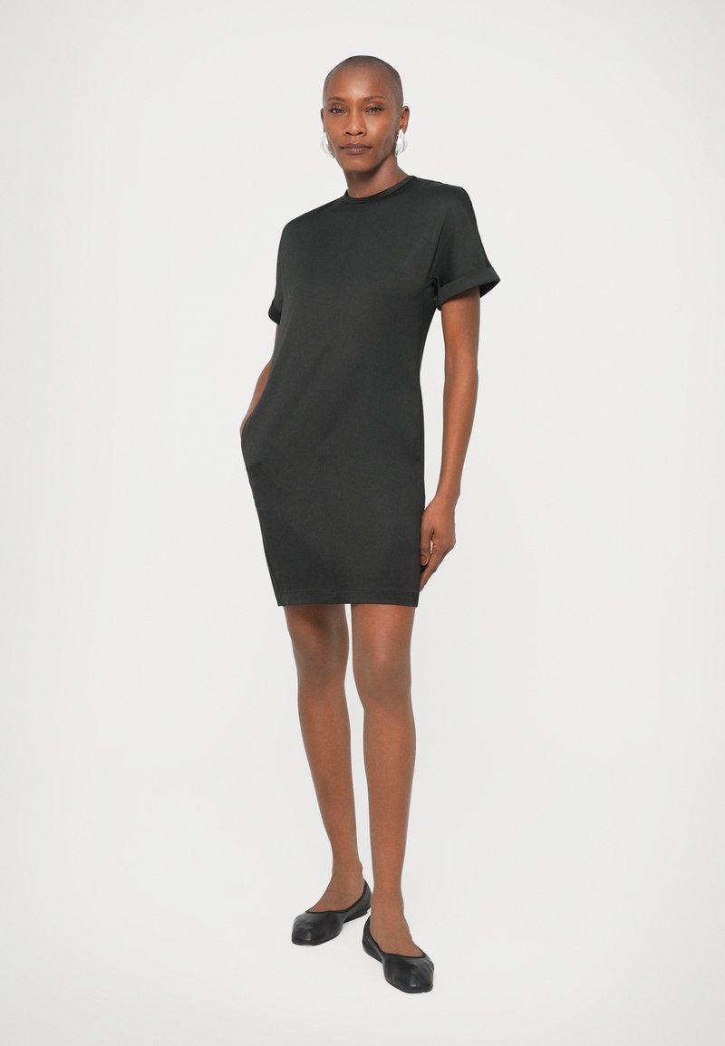 black dress pants for juniors Fordwich Short Black Dress with Batwing Sleeves main image 0