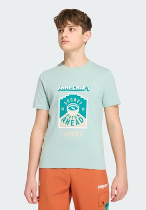 adidas Terrex, MINECRAFT TEE UNISEX - T-shirt imprimé - hazy green