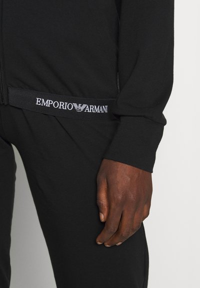 Emporio Armani JACKET AND PANTS WITH CUFFS SET - Pijama - nero/negro ...