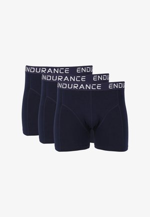 Marineblaue Boxershorts aus Baumwolle mit "ENDURANCE"-Logo am Bund. Eng anliegendes Design, glatte Textur und mittellang bis zum Oberschenkel.