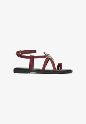 DeeZee, DEEZEE WOMEN'S SANDALS BURGUNDY - Sandály s odděleným palcem - bordeaux