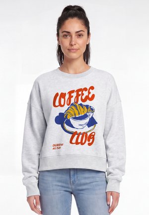 watapparel, COFFEE CLUB - Sweatshirt - cool heather grey