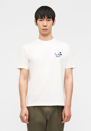 MENS LOGO FLOCK PRINT - T-shirt con stampa - white