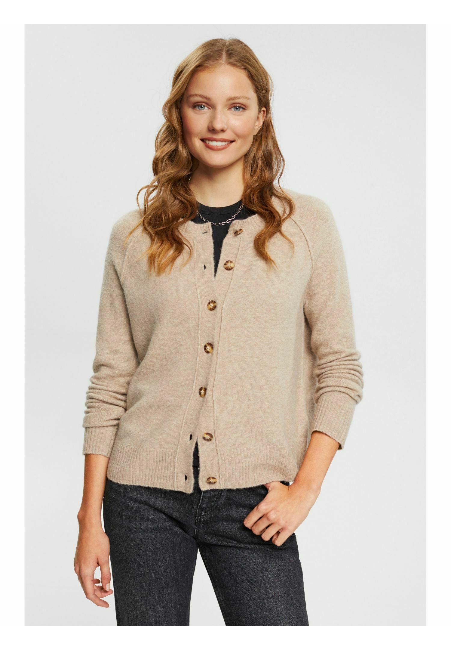 ESPRIT Damen Strickjacke - Lässiger Style Aus Baumwolle