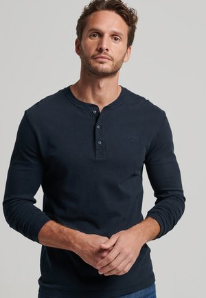 Superdry LOGO EMBROIDERED  - Langarmshirt - eclipse navy