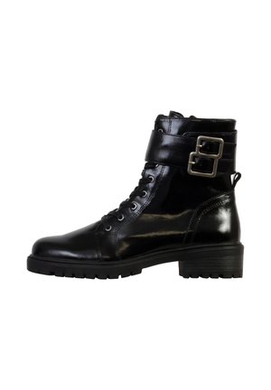 Bottines de cowboy / motard - lisse noir