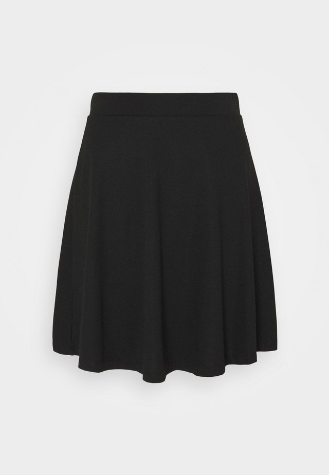 FLOW MINI SKIRT - Jupe trapèze - black