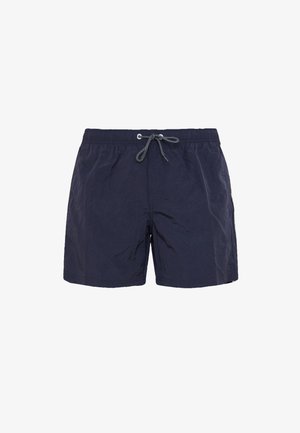 Marine zwemshorts met een elastische tailleband en verstelbaar trekkoord, met zijzakken en een gladde, lichte stof.