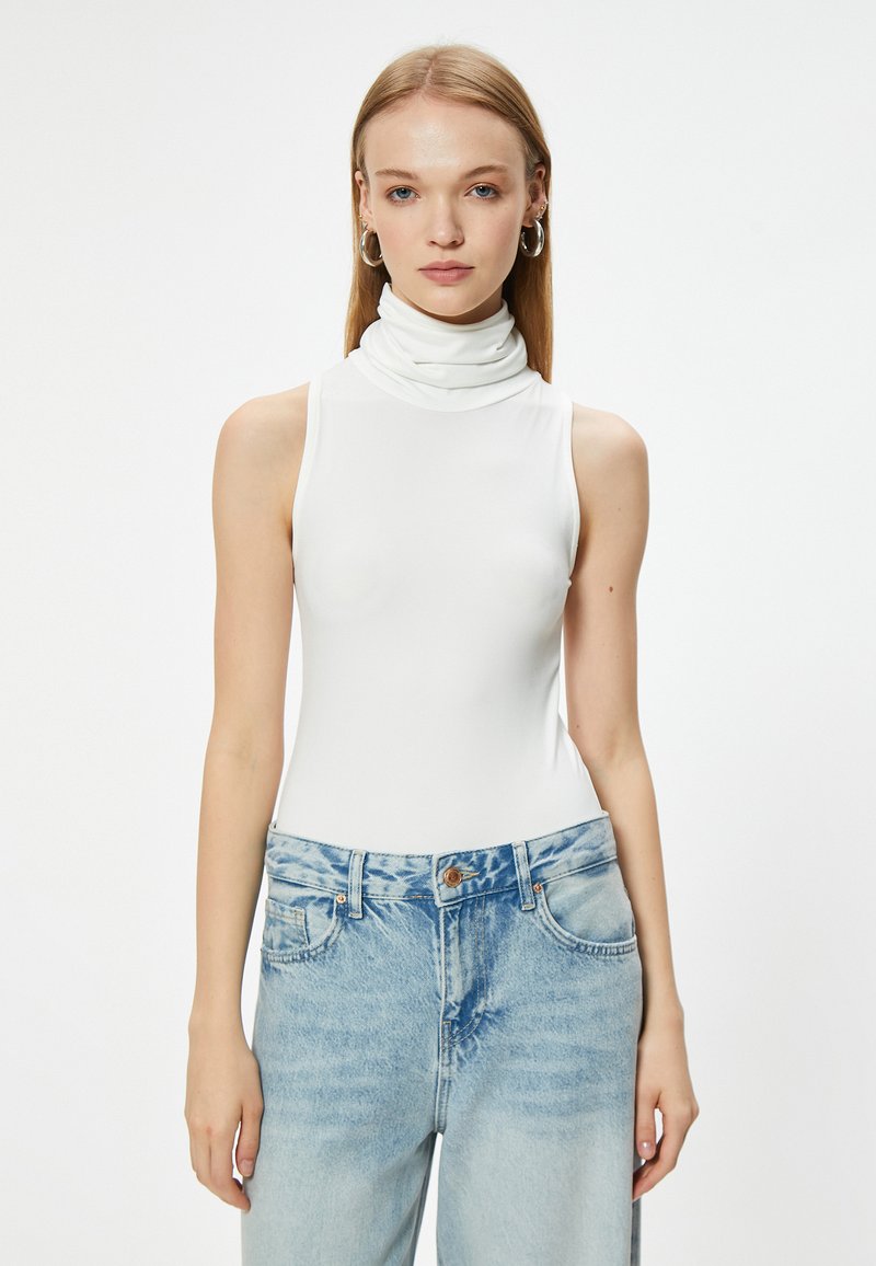 Colette High Neck Top White