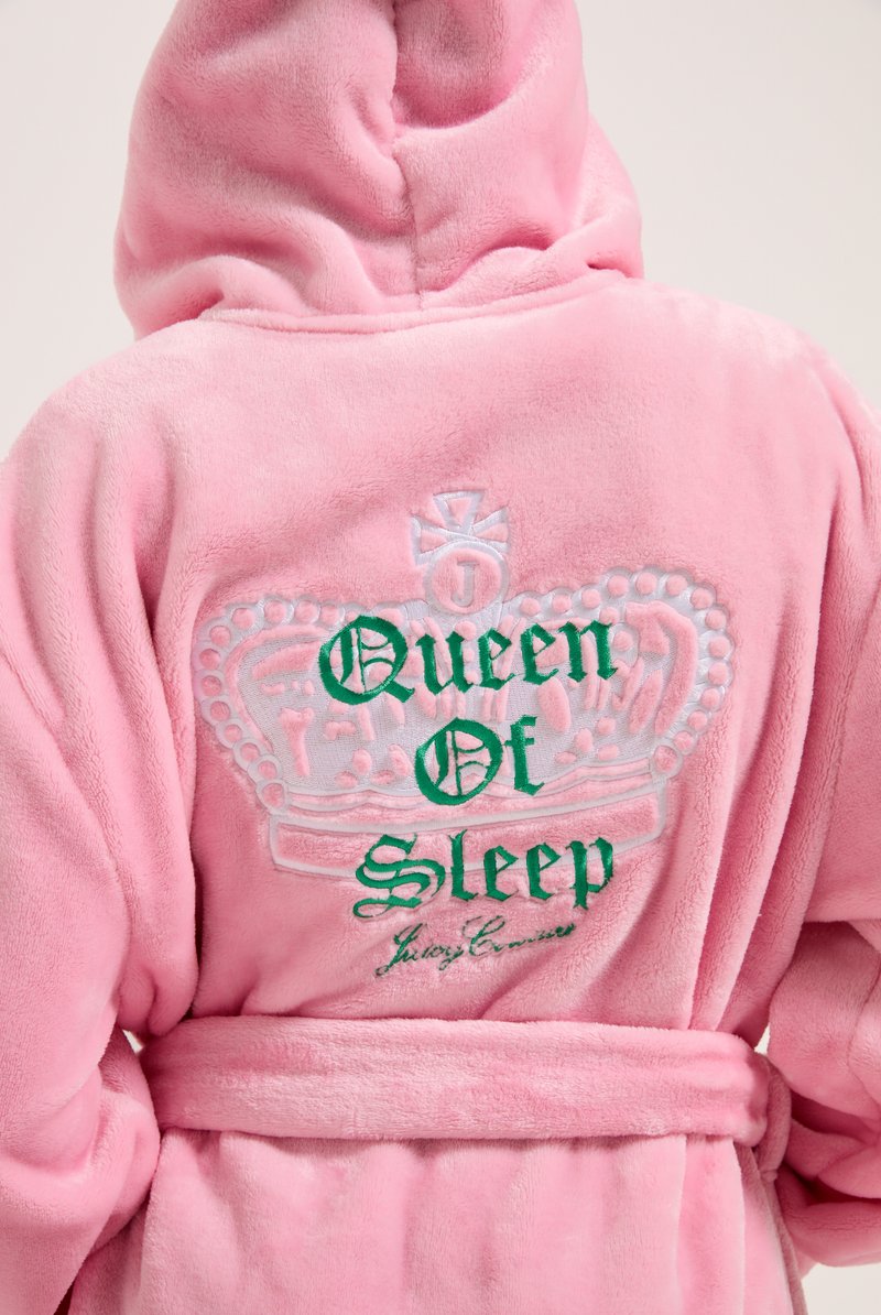 pink hooded dressing gown Plush Soft Warm, Robe for Women Fleece Bathrobe for Women, Comfy Women's Robe Long - Hooded - Adult Sleepwear Loungewear - Pink