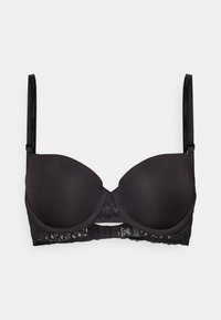 LIGHTLY LINED BALCONETTE SOFT STRETCH LACE - Voorgevormde BH - black