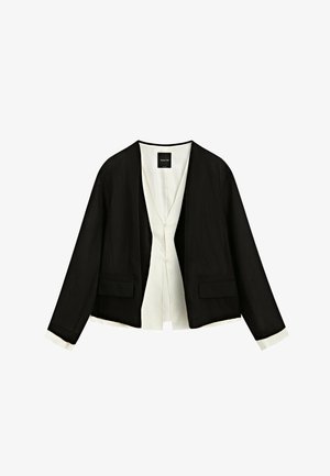 Massimo Dutti, CONTRAST DOUBLE JACKET FOR A COMPLETE LOOK. - Let jakke / Sommerjakker - black