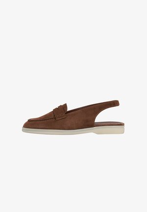 Scarosso, Bailarinas con tira trasera - brown suede