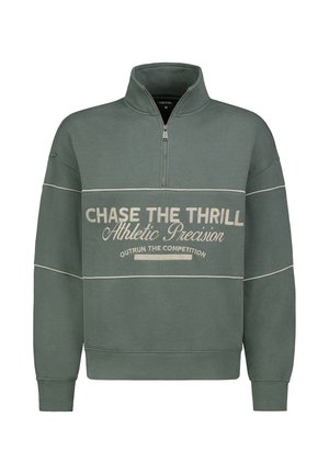 MIT STEHKRAGEN - Sweatshirt - dark green