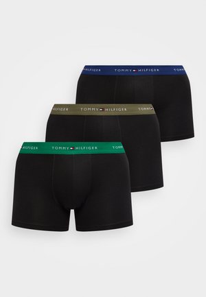 3-PACK SIGNATURE REPEAT LOGO WAISTBAND TRUNKS - Alsónadrágok - black/green/sand