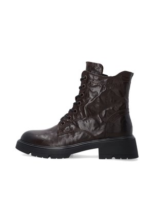 Kotníkové boty na platformě - dark brown