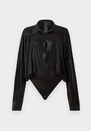 Norma Kamali SUPER OVERSIZED BOYFRIEND SHIRT - Blouse - black