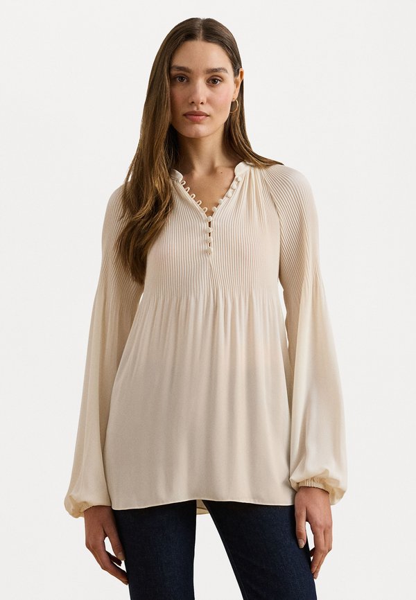 PLEATED GEORGETTE BLOUSE - Blouse - mascarpone cream