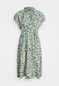Lauren Ralph Lauren Woman FLORAL BELTED CREPE DRESS - Vardagsklänning - cream multi
