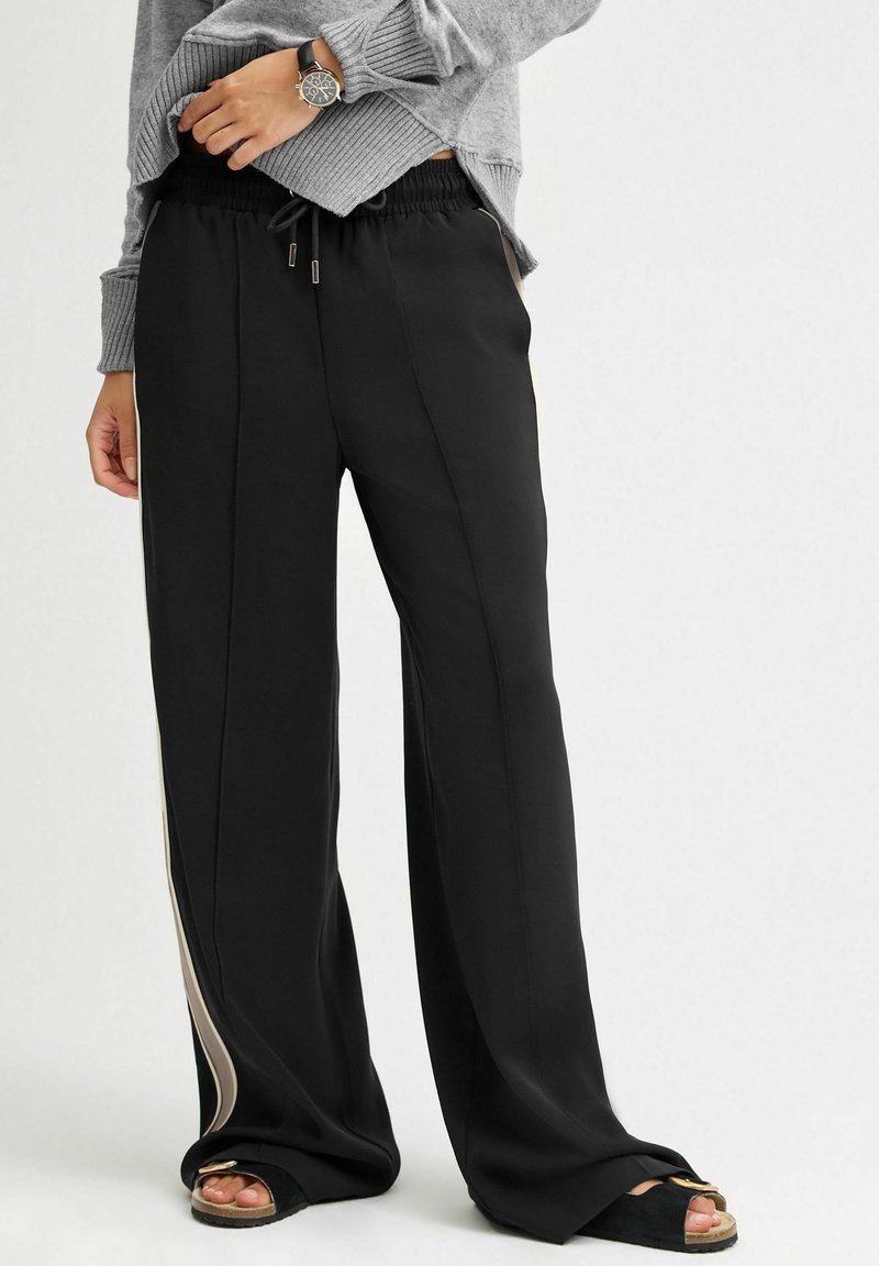 Next WIDE LEG Tracksuit bottoms black grey/black Zalando.de