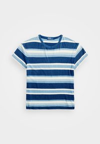 CLASSIC FIT STRIPED COTTON-LINEN T-SHIRT - Print T-shirt - dark indigo ombre