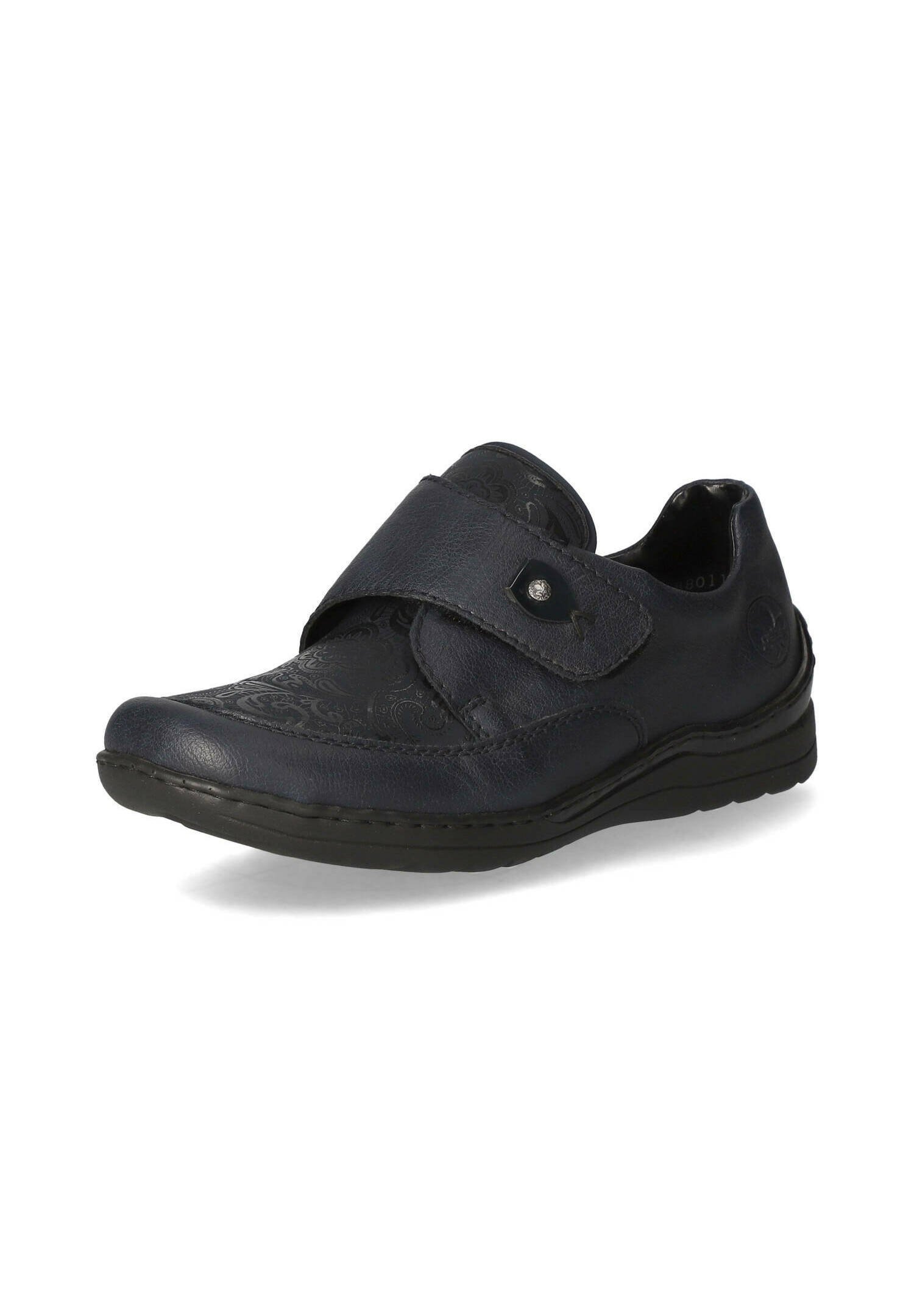 Rieker Blu Marine: Scarpe Casual In Pelle Morbida Con Chiusura Velcro - Suola Antiscivolo - 4