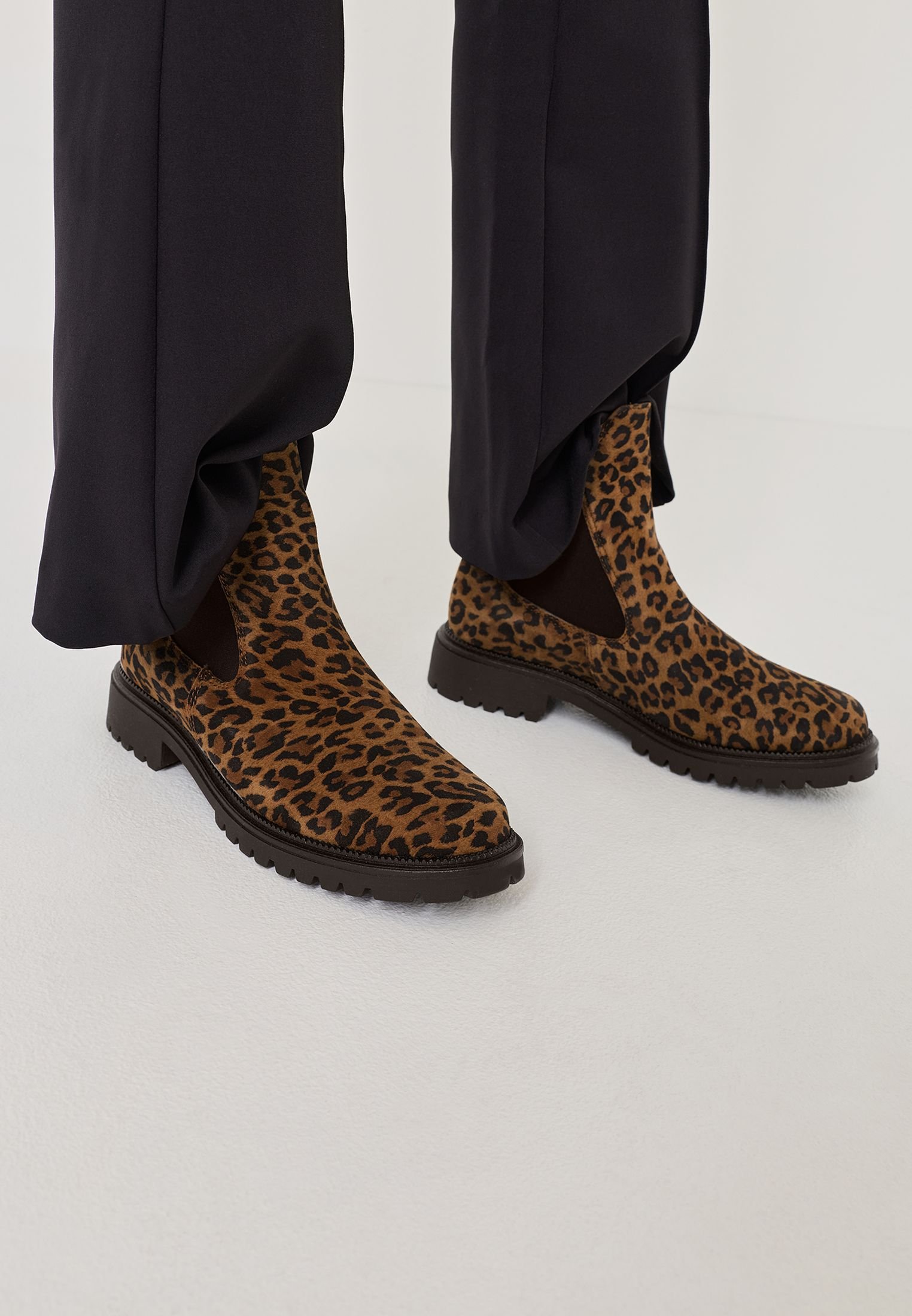 Bottines à Talons Aiguilles Imprimé Léopard - Noir - Marque Allegra K - Neuf Avec Emballage