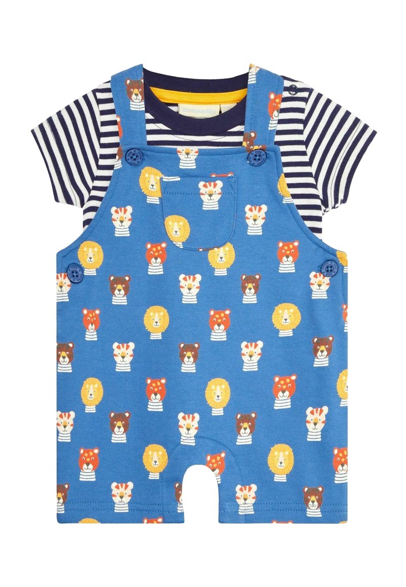 JoJo Maman Bébé 2-PIECE SET  - REGULAR FIT - Kombinezonas su petnešomis - denim blue safari cat