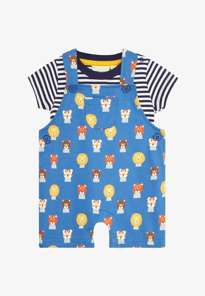 JoJo Maman Bébé 2-PIECE SET - REGULAR FIT - Kombinezonas su petnešomis - denim blue safari cat