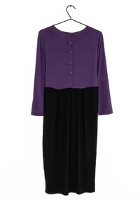 Robe Masai Pour Femmes Taille M - Violet Et Beige à Pois, Stretch Viscose, Avec Nœud, état Très Bon