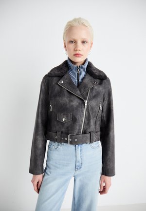 ONLMACY WASHED BIKER - Jakna iz umetnega usnja - phantom