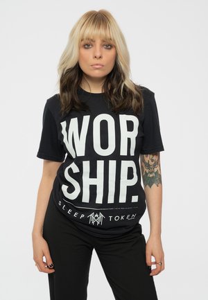 Paradiso Clothing SLEEP TOKEN WORSHIP BAND  - Print T-shirt - black