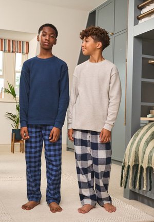 Next, LONG SLEEVE CHECK 2 PACK SET - Nachtwäsche Set - blue/grey