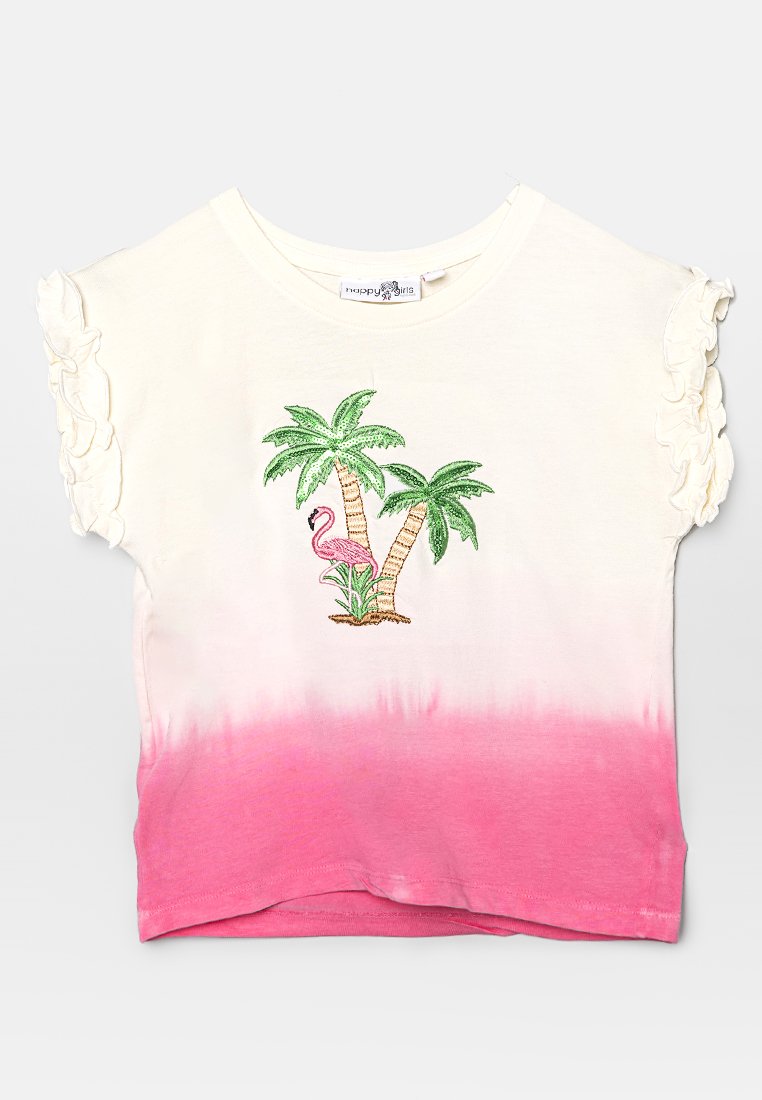 happy girls T-shirt print crème happy girls T-shirt print crème