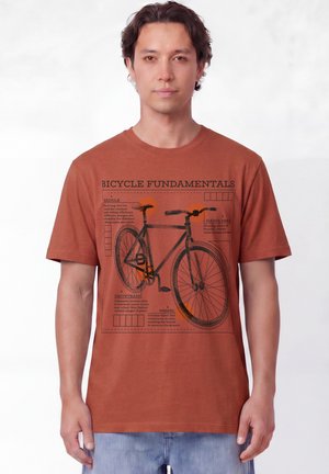 watapparel, FAHRRAD GRUNDLAGEN UNISEX - Print T-shirt - heritage brown