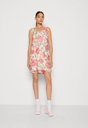 Vero Moda VMWONDA NEW SINGLET SHORT DRESS - Φόρεμα ημέρας - wood ash/ibi red