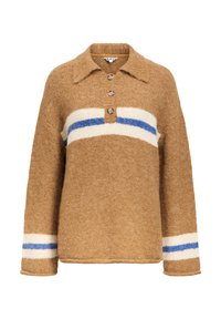 OBJGALIA - Camisola - tannin stripesmelange white/dark denim