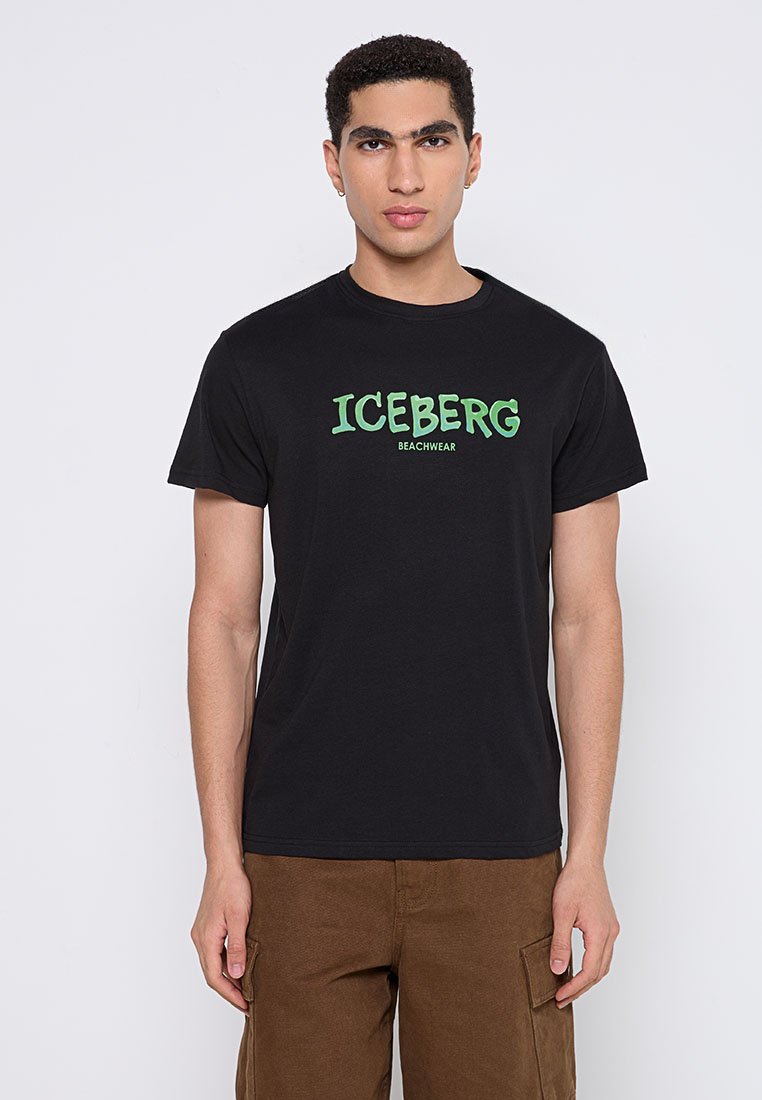 Iceberg T-shirt print zwart