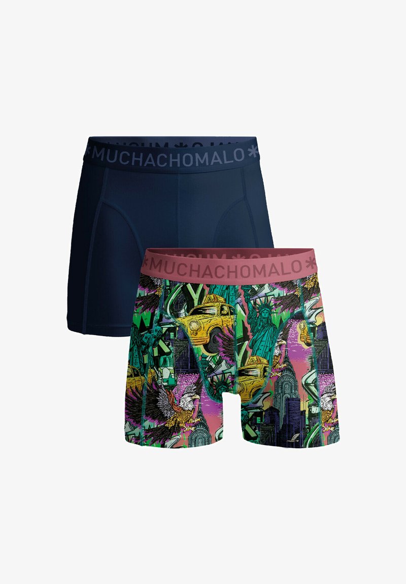 MUCHACHOMALO 2-PACK SOLID - Uske bokserice - print blue
