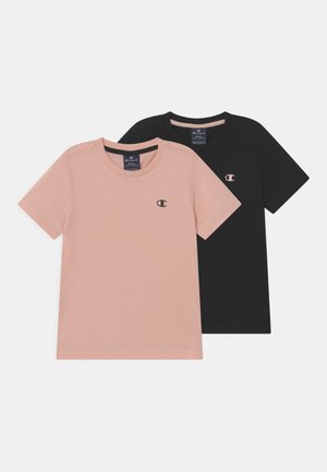 BASICS TEE 2 PACK UNISEX - T-Shirt basic - black/light pink