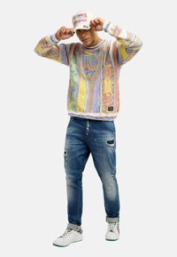 Carlo Colucci ROUNDNECK UNISEX - Strickpullover - weiß