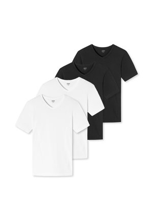 4 PACK - Undertrøjer - schwarz/weiß