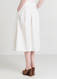 Calliope MIDI PIEGHE FIX - Faltenrock - bianco lana