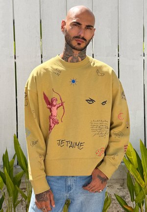 Mira Paris, FLASH TATTOO 2 SUPERHEAVY OVERSIZED BOXY  - Sweatshirt - olive